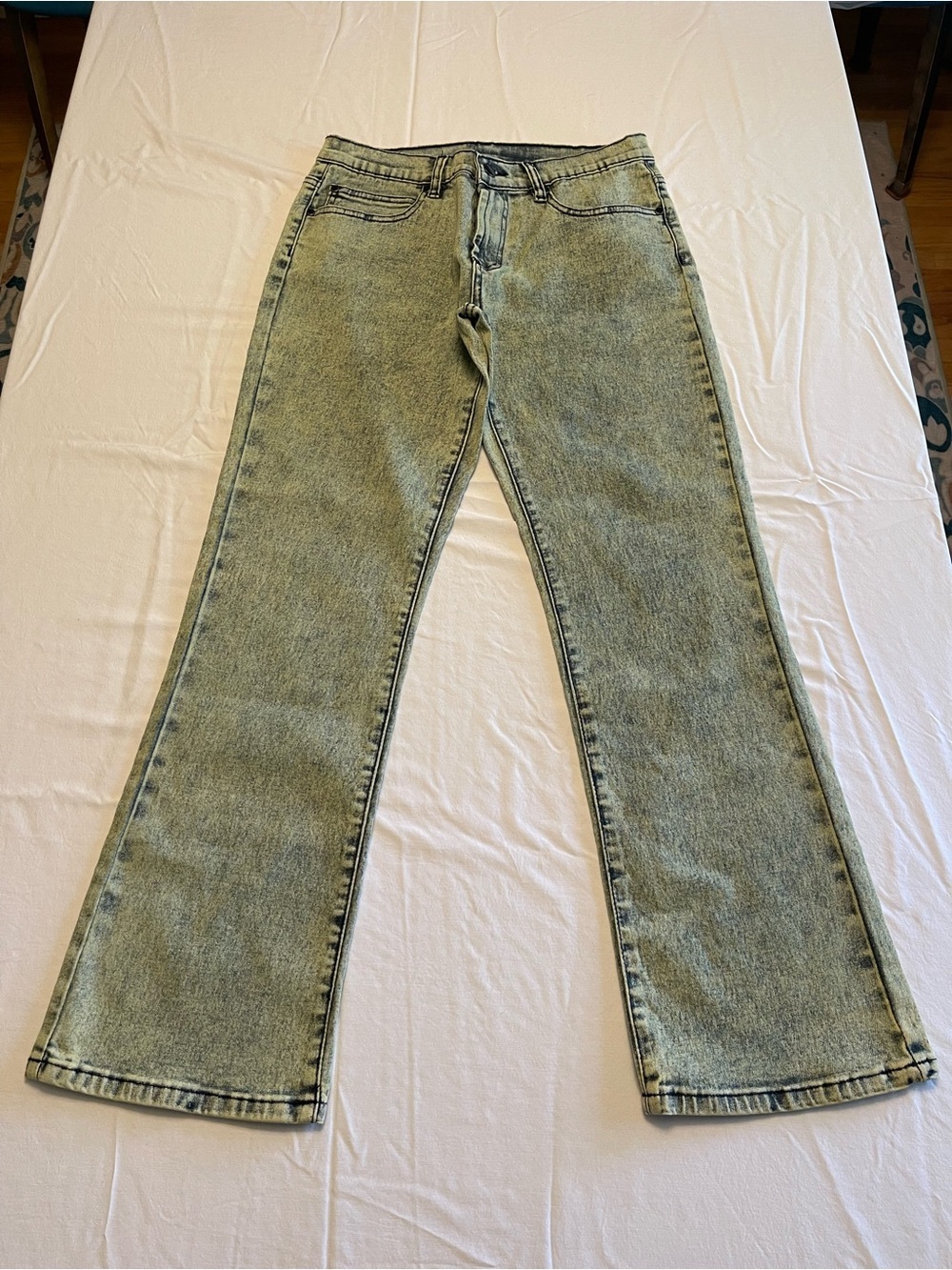 Retro Style 80s/90s/Y2K  Acid Wash Midrise Bootcut Petite Jeans